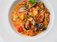 Рецепта Миди с ориз и домати по гръцки